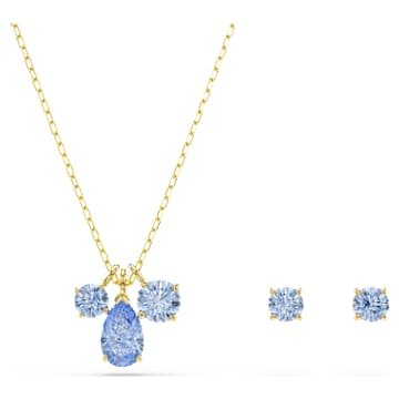 mesmera-set-set-2-mixed-cuts-blue-18k-gold-finish-swarovski-5754650 Mesmera set Set (2), Mixed cuts, Blue, 18K gold finish - Image 1