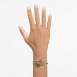 Millenia bangle, Octagon cut, Green, 18K gold finish - Image 2