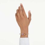 Millenia bangle, Octagon cut, Multicoloured, 18K gold finish - Image 2
