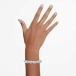 Millenia bangle Octagon cut, White, Rhodium plated - Image 2