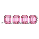 Millenia extender Octagon cut, Pink, Rhodium plated