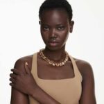 Millenia necklace Octagon cut, Caramel, 18K gold finish - Image 2
