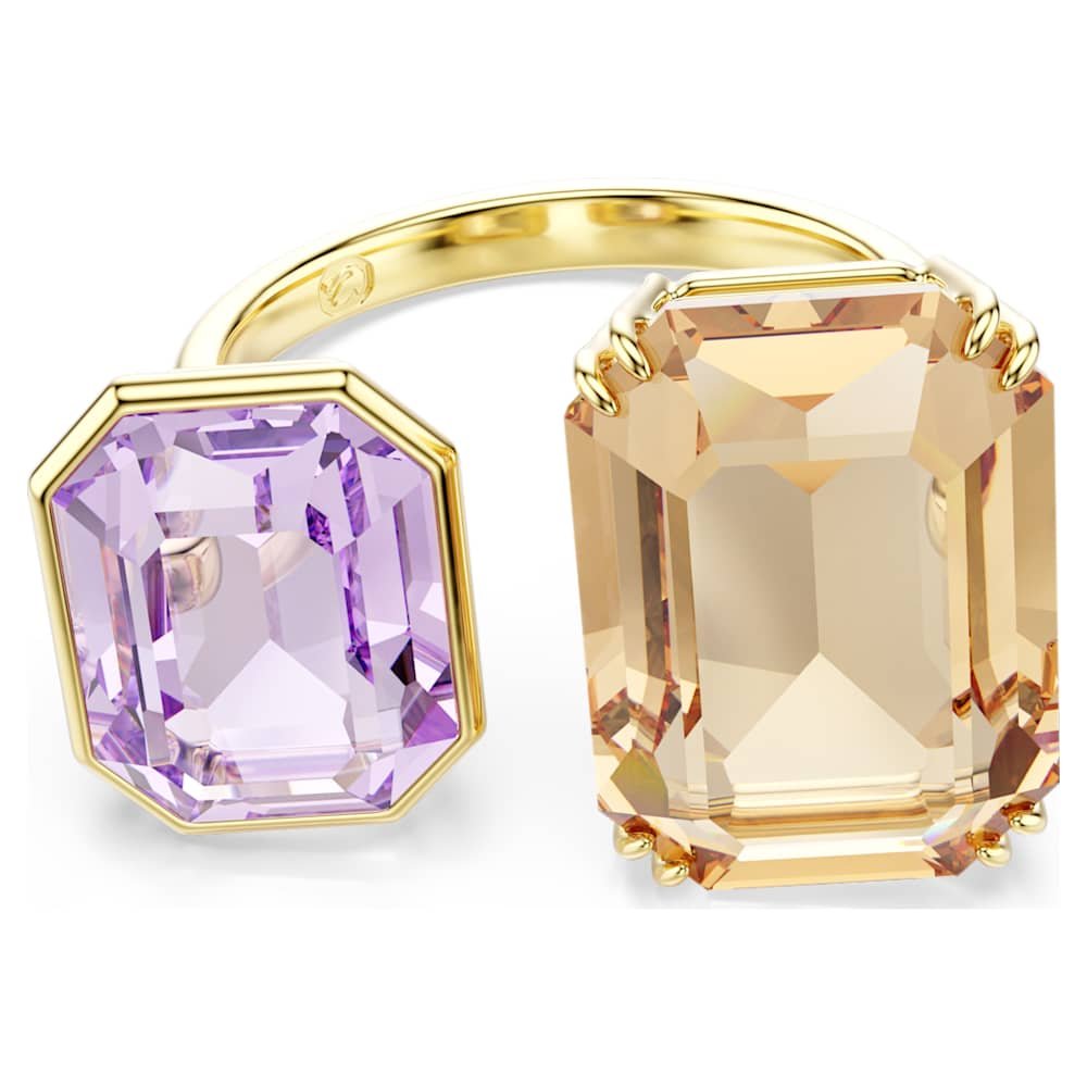 millenia-open-ring-octagon-cut-multicoloured-18k-gold-finish-swarovski-5725747 Millenia open ring Octagon cut, Multicoloured, 18K gold finish - Image 1