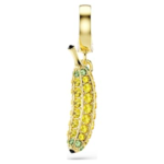 Minions Banana charm Pavé, Yellow, 18K gold finish