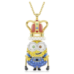 Minions King Bob pendant, Pavé, Multicoloured, 18K gold finish