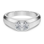 Octagon band ring Lab-grown diamonds 1.0 ct tw, Octagon shape, 18K white gold