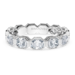 Octagon band ring, Lab-grown diamonds 2.4 ct tw, Octagon shape, 18K white gold