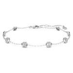 Octagon bracelet Lab-grown diamonds 0.8 ct tw, Round shape, Sterling silver