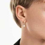 Octagon drop earrings Lab-grown diamonds 1.0 ct tw, Octagon shape, 18K yellow gold - Image 2
