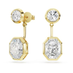 Octagon earring jackets Lab-grown diamonds 7.70 ct tw, Mixed shapes, 18K yellow gold