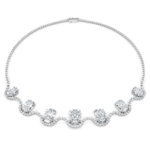 Octagon necklace Lab-grown diamonds 37.70 ct tw, Octagon shape, 18K white gold