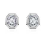 Octagon stud earrings Lab-grown diamonds 1.0 ct tw, Octagon shape, 18K white gold