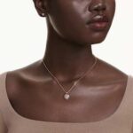 One set Heart cut, Pavé, Heart, Pink, 18K rose gold finish - Image 2