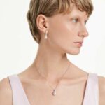 Originally set Pavé, Crystal pearl, White, Rhodium plated - Image 2