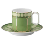 Signum coffee cup with saucer Porcelain, Green