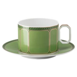 Signum cup with saucer Porcelain, Green