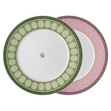 signum-plate-set-porcelain-medium-multicoloured-swarovski-5640062 Signum plate set Porcelain, Medium, Multicoloured - Image 1