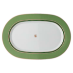 Signum platter plate Porcelain, Green