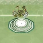 Signum service plate Porcelain, Green - Image 2