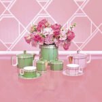 Signum teacup with saucer Porcelain, Green - Image 2