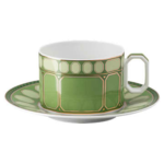 Signum teacup with saucer Porcelain, Green