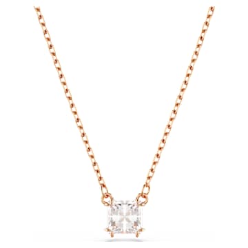 stilla-attract-pendant-square-cut-white-rose-gold-tone-plated-swarovski-5701904 Stilla Attract pendant Square cut, White, Rose gold-tone plated - Image 1