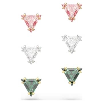 stilla-stud-earrings-triangle-cut-multicoloured-mixed-metal-finish-swarovski-5746374 Stilla stud earrings Triangle cut, Multicoloured, Mixed metal finish - Image 1