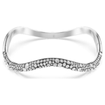 Sublima bangle Round cut, White, Rhodium plated
