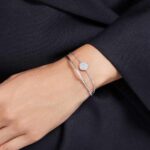 Sublima bangle, White, Rhodium plated - Image 2