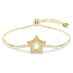 Sublima bracelet, Round cut, Star, Multicoloured, 18K gold finish