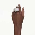 Sublima cocktail ring Large, White, Rhodium plated - Image 2