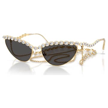 sunglasses-cat-eye-shape-chain-grey-swarovski-5724499 Sunglasses Cat-eye shape, Chain, Grey - Image 1