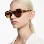 Sunglasses Cat-Eye shape, SK6008, Brown - Image 2