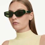 Sunglasses Cat-Eye shape, SK6045, Green - Image 2