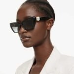 Sunglasses Cat-Eye shape, SK6047, Black - Image 2