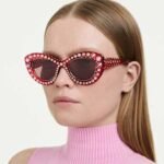 Sunglasses Cat-Eye shape, SK6060, Red - Image 2