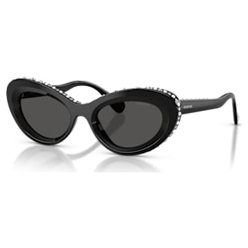 sunglasses-cat-eye-shape-sk6061u-black-swarovski-5752908 Sunglasses Cat-Eye shape, SK6061U, Black - Image 1