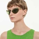 Sunglasses Cat-Eye shape, SK7039, Gold tone - Image 2