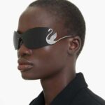 Sunglasses Mask, Swan, SK7020, Grey - Image 2