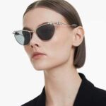 Sunglasses Oval shape, SK7017, Silver Tone - Image 2