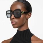 Sunglasses Oversized, Square shape, SK6001, Black - Image 2