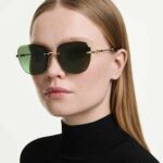 Sunglasses Square shape, SK7043, Green - Image 2
