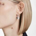 Swan drop earrings Swan, Black, Mixed metal finish - Image 2