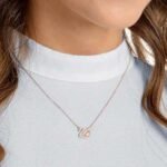 Swan necklace Swan, Pink, 18K rose gold finish - Image 2