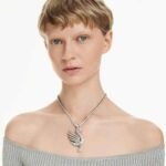 Swan pendant and brooch Swan, White, Ruthenium plated - Image 2