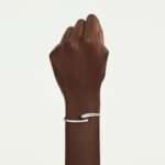 Swarovski Classica bangle Intertwining, Round cut, White, Sterling silver - Image 2