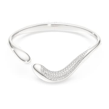 swarovski-classica-bangle-open-round-cut-white-sterling-silver-swarovski-5740462 Swarovski Classica bangle Open, Round cut, White, Sterling silver - Image 1