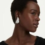 Swarovski Classica clip earrings Statement, Round cut, White, Sterling silver - Image 2