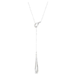 Swarovski Classica Y pendant Round cut, White, Sterling silver