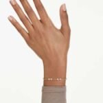 Swarovski Remix Collection strand Round cut, White, 18K gold finish - Image 2